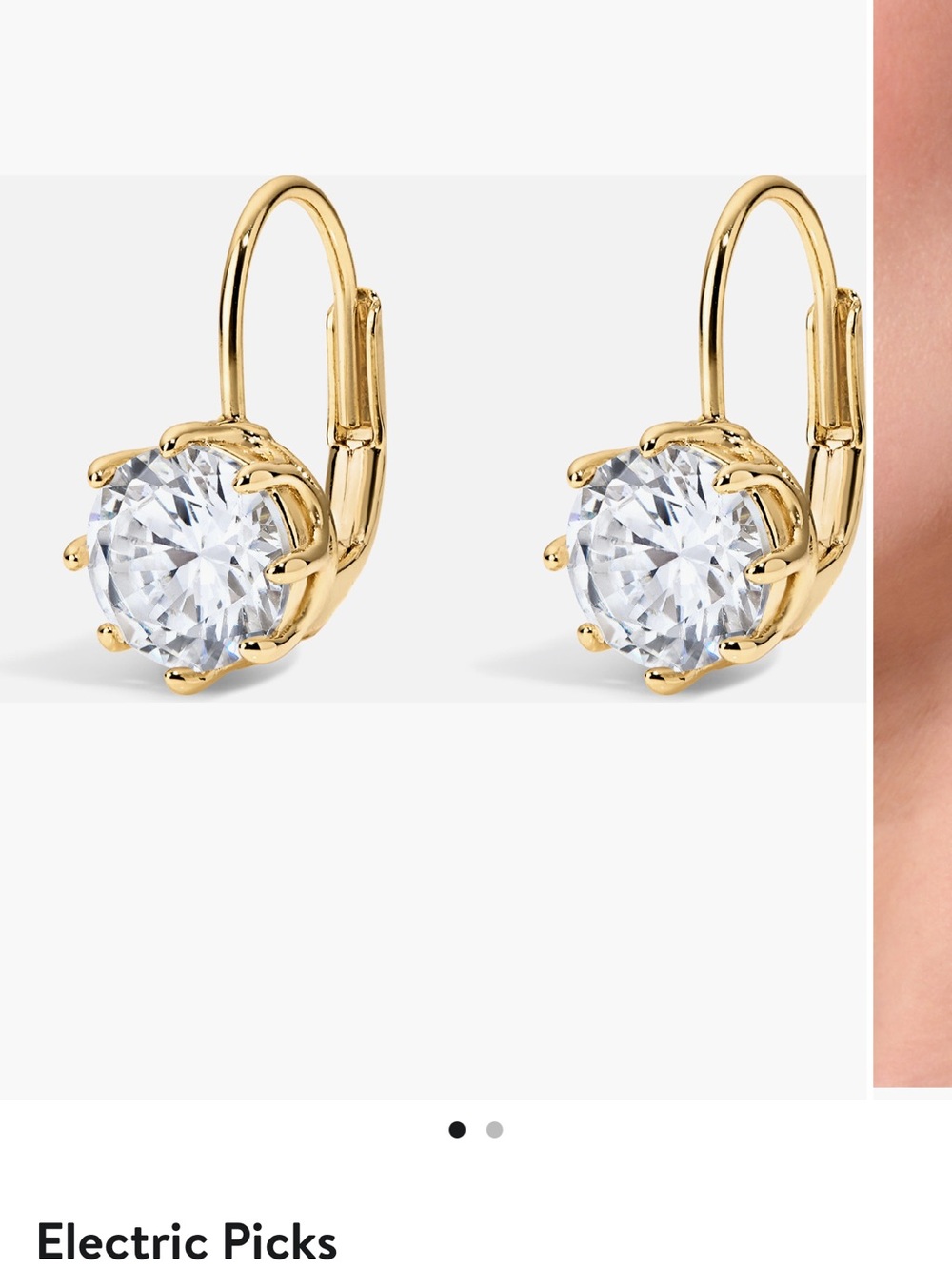 The Earrings — Gold Crystal Drop Earrings